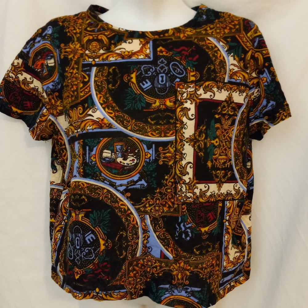 Zara Trafaluc Baroque Style TeeShirt Small